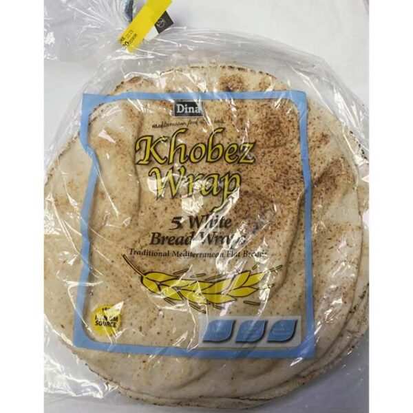 Dina 5 Small White Bread Wraps