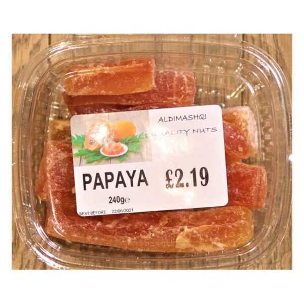 Aldimashqi Quality Nuts- PAPAYA-240G