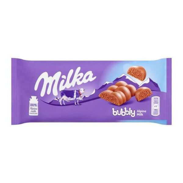 MILKA BUBBLY CHOCOLATE 90G